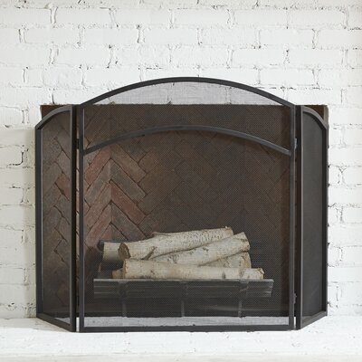 Scroggs 3 Panel Steel Fireplace Screen - Image 0