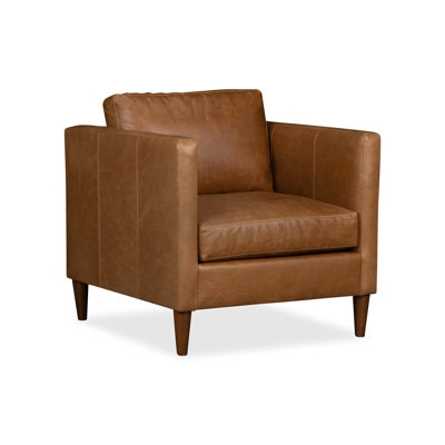 Clifford Genuine Leather Custom Armchair - Image 0