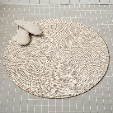 Space Dyed Round Bathmat, White, 36" Round - Image 2