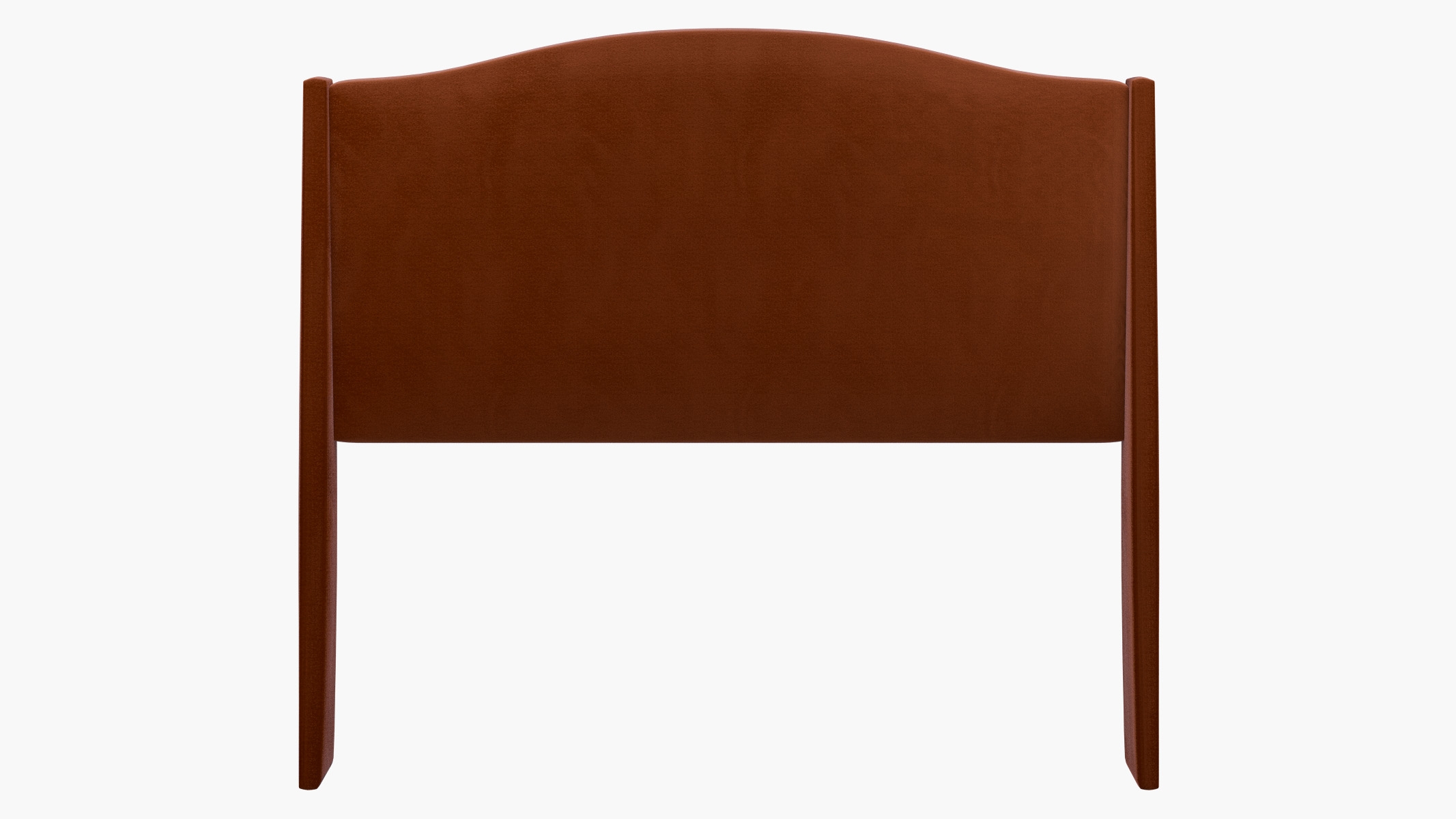 Classic Wingback Headboard, Rust Classic Velvet, Queen - Image 1