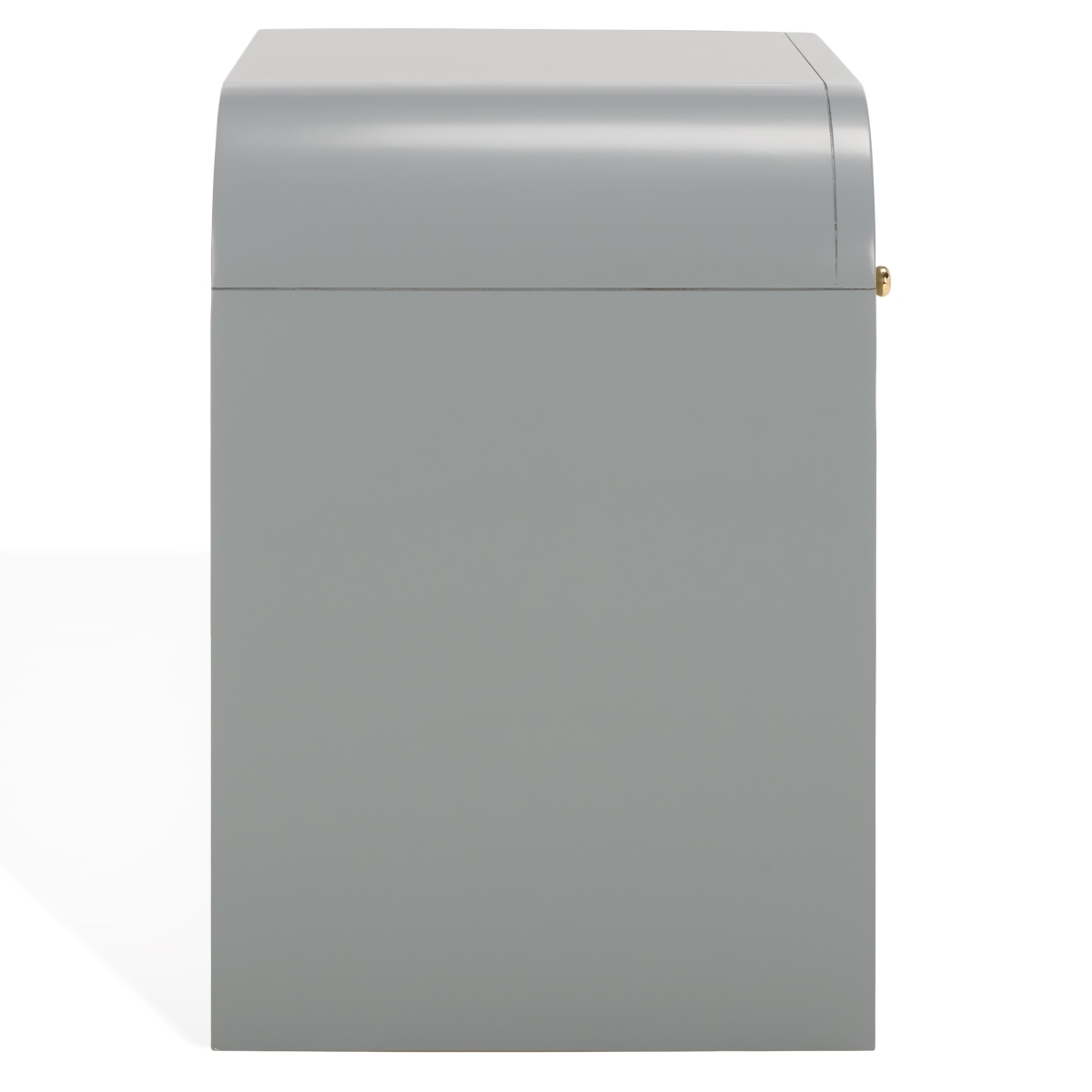 Liabella 1 Drw Curved Nightstand - Light Grey/Gold - Image 6