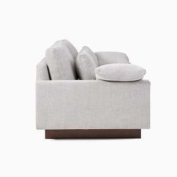 Harmony XL 82" Sofa Bench, Down, Yarn Dyed Linen Weave, Alabaster, Walnut - Image 3