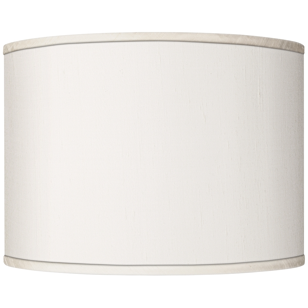 Possini Euro Cream Textured Faux Silk Drum Shade 15.5x15.5x11 (Spider) - Image 0
