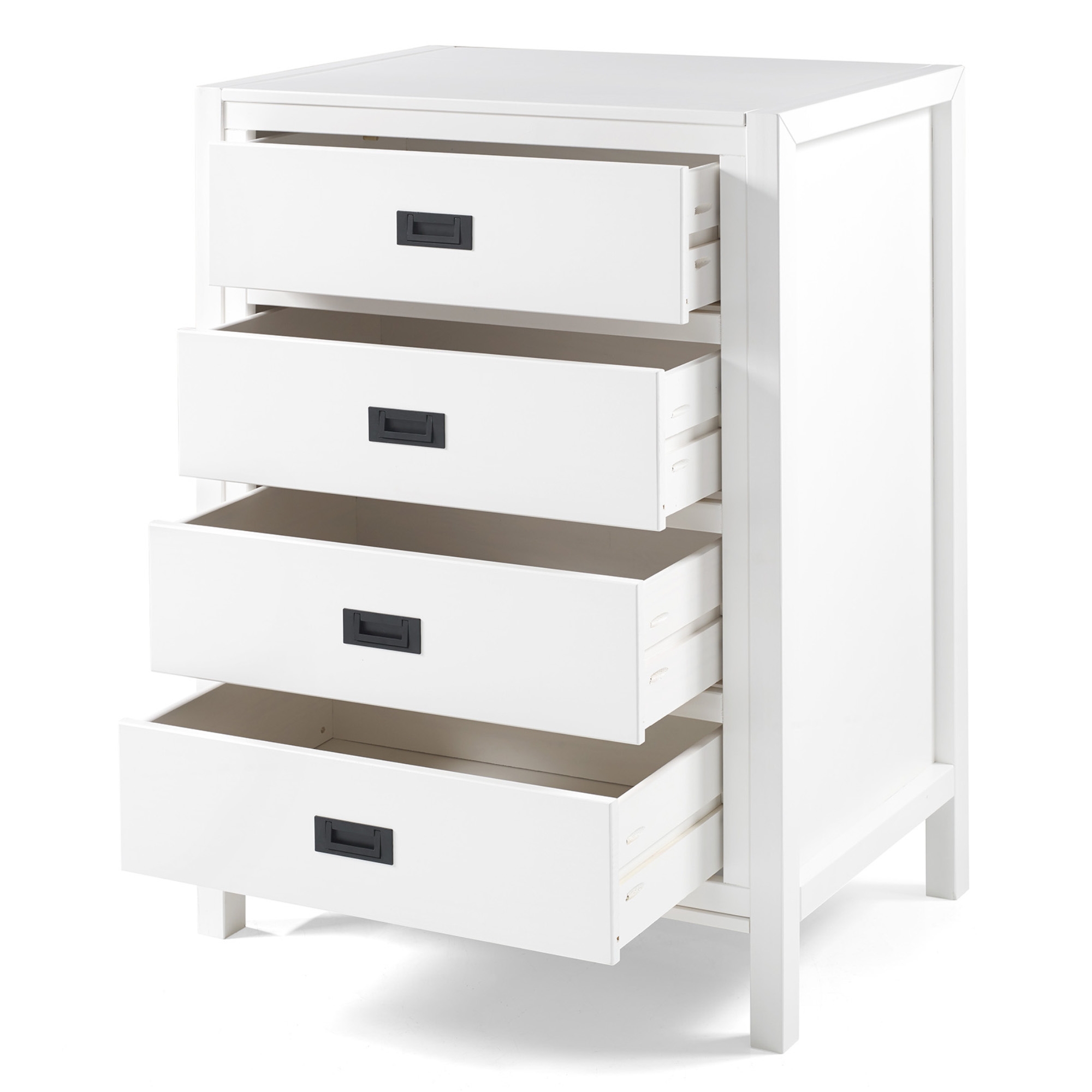 Lydia 40" Classic Solid Wood 4 Drawer Chest - White - Image 3