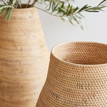 Modern Weave Floor Vases, Set of 2 - Image 1