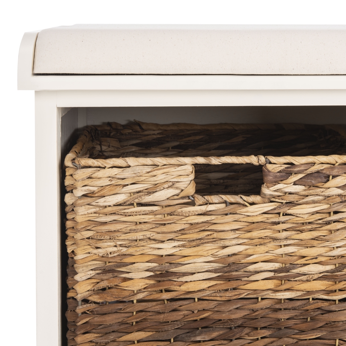 Freddy Storage Bench - Vintage White - Safavieh - Image 2