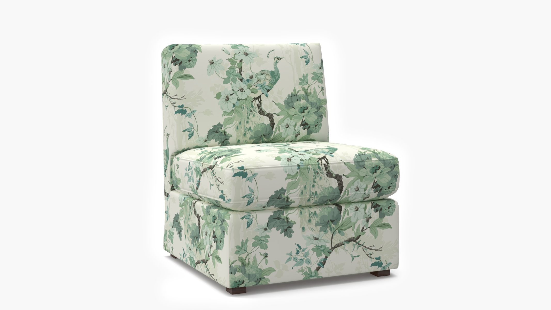 Grande Slipper Chair, Jade Peacock Park - Image 1