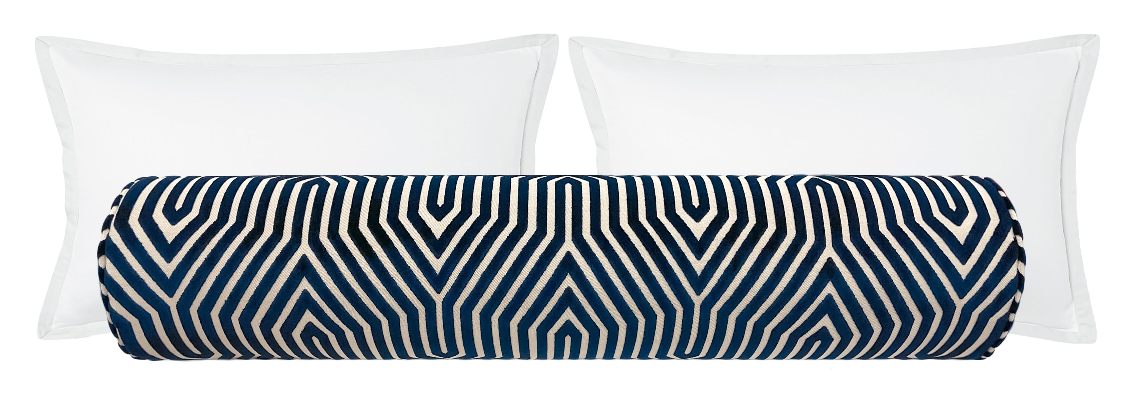 THE BOLSTER :: VANDERBILT VELVET // BLEU | SCHUMACHER - Sample 4" X 4" - Image 0