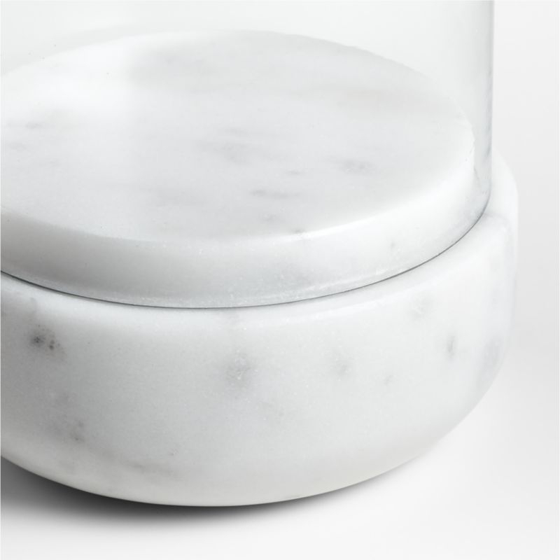 Curve Marble and Glass Hurricane Candle Holder 12.5" - Image 5