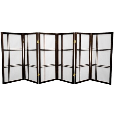Keitez 105" W x 35.75" H 6 - Panel Solid Wood Folding Room Divider - Image 0