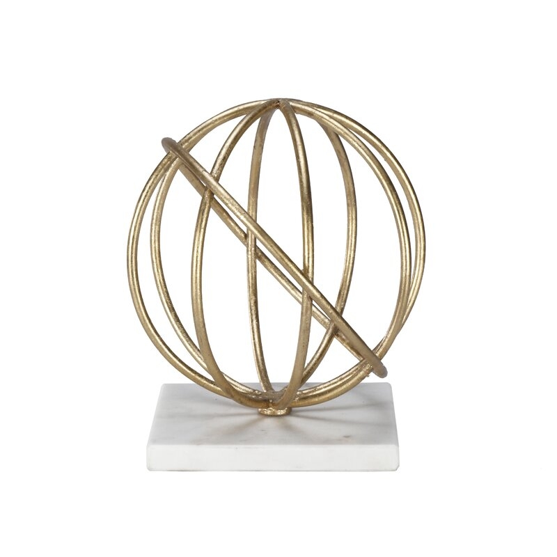 Worlds Away Quincy Sphere Sculpture - Image 0