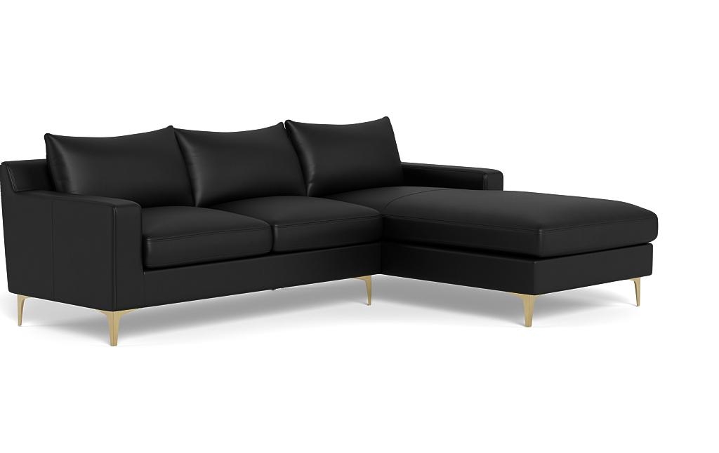 Sloan Leather Right Chaise Sectional - Image 1