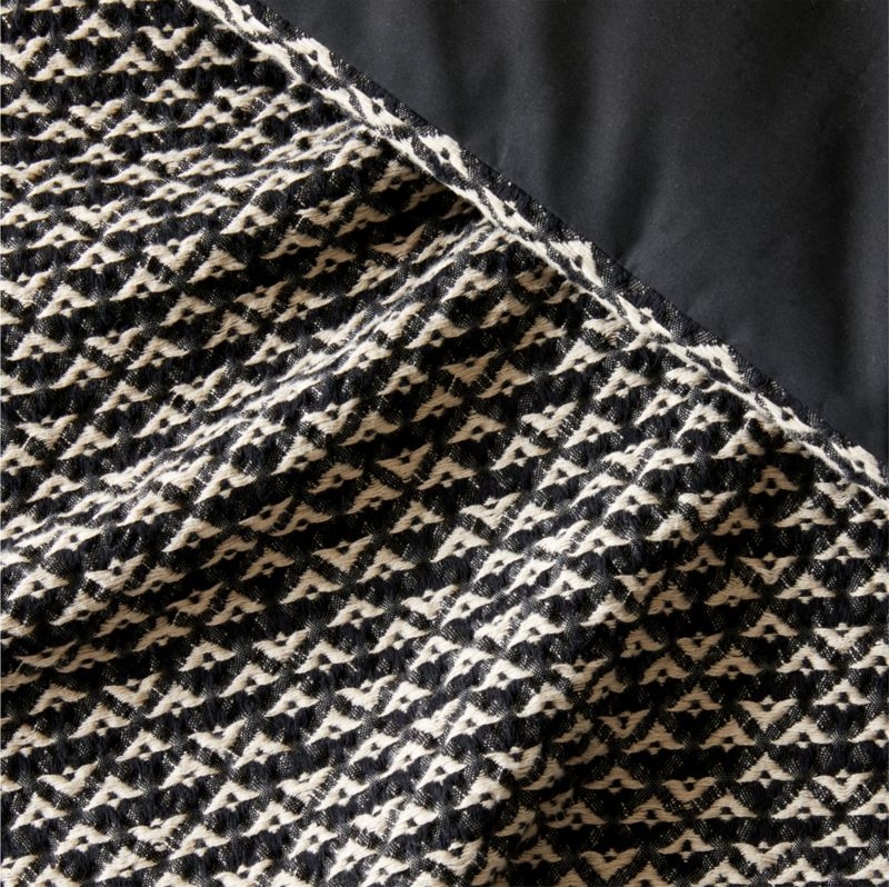 Kamet Organic Cotton Black King Pillow Shams Set of 2 - Image 1