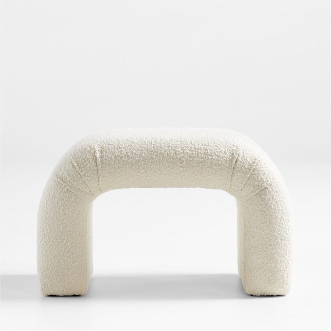 Martini Small Upholstered Ottoman by Leanne Ford - Image 0