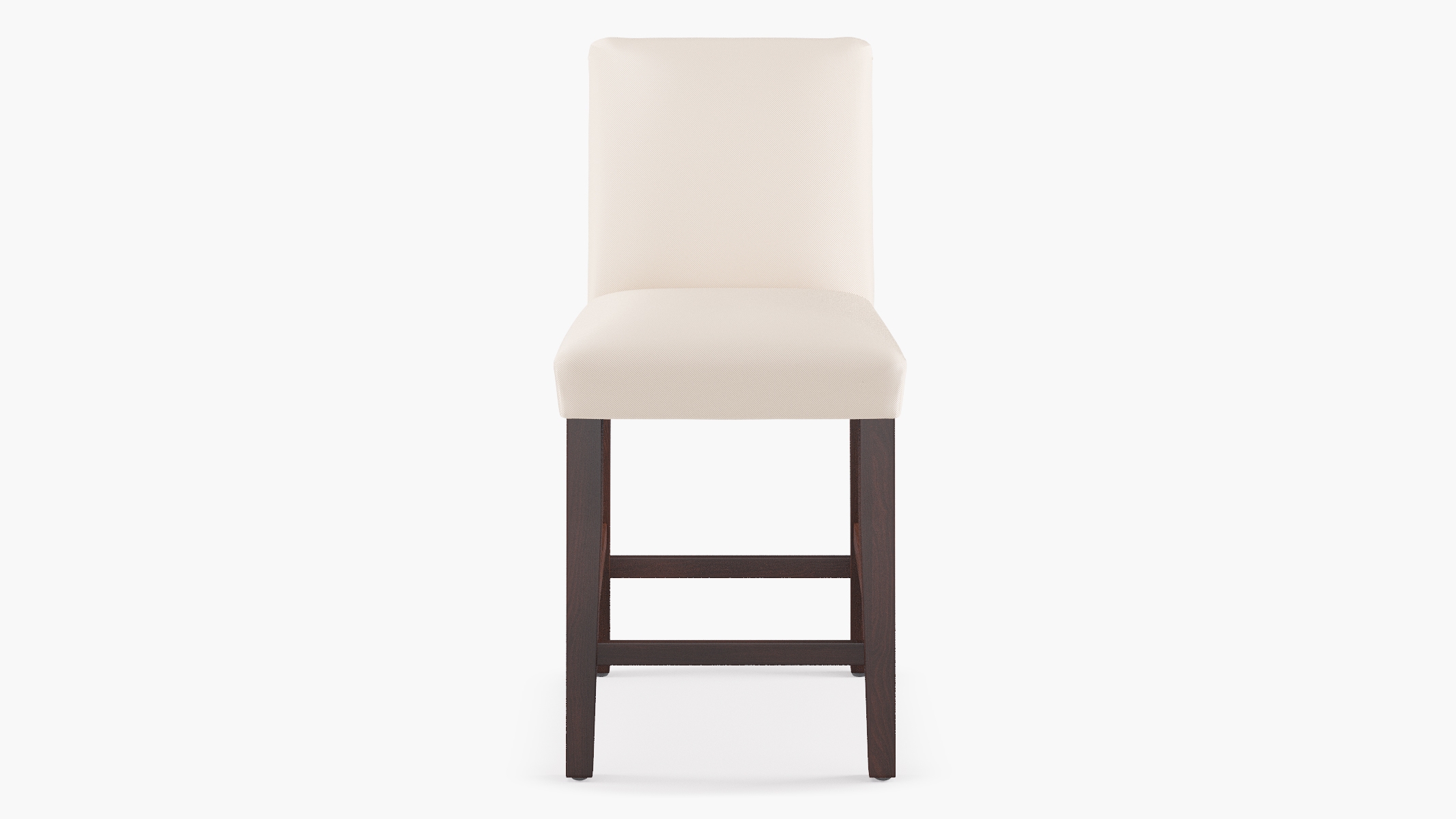 Classic Dining Counter Stool, Natural Twill, Espresso - Image 0