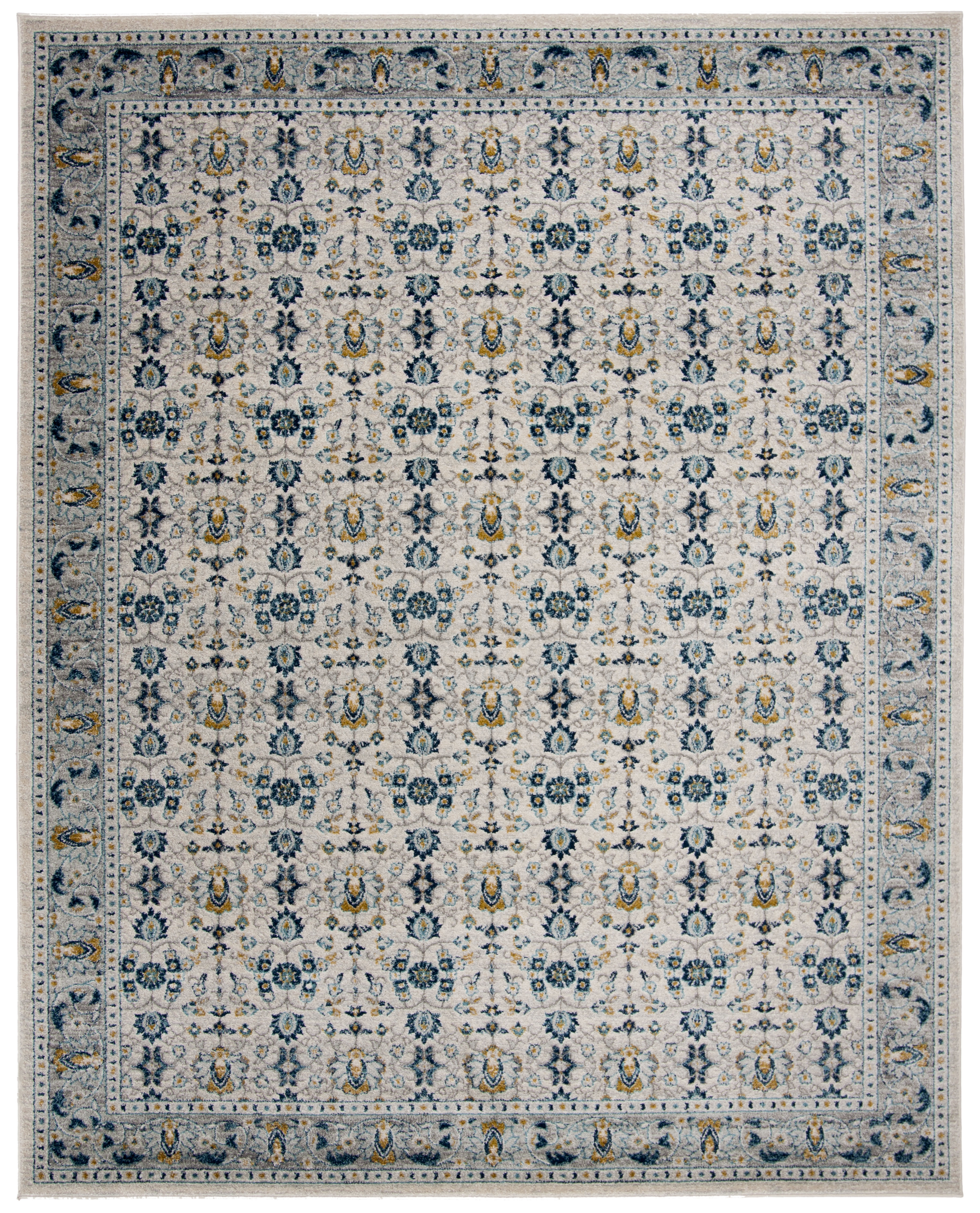 Arlo Home Woven Area Rug, MAD151N, Ivory/Navy,  8' X 10' - Image 0