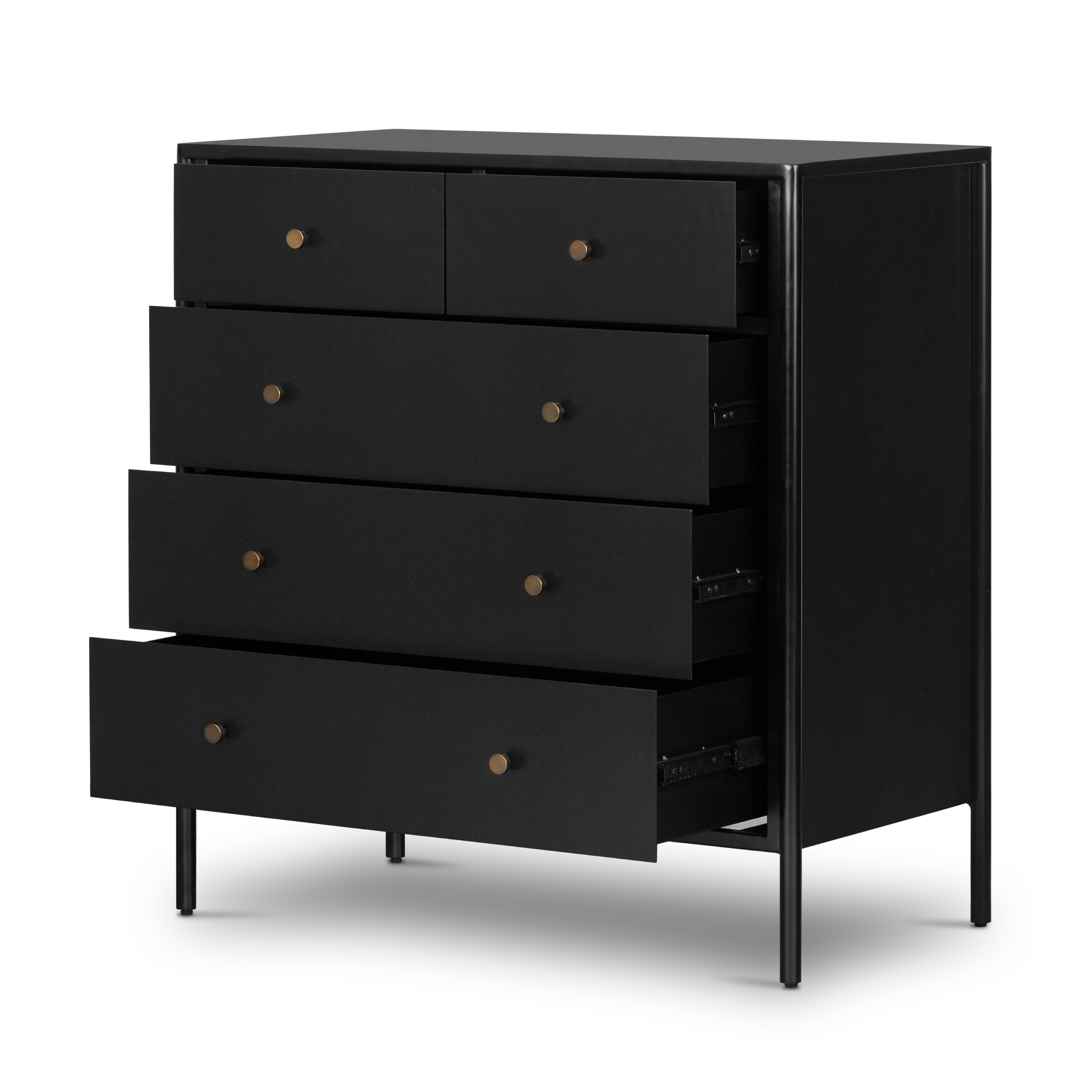 Soto 5 Drawer Dresser-Black - Image 4