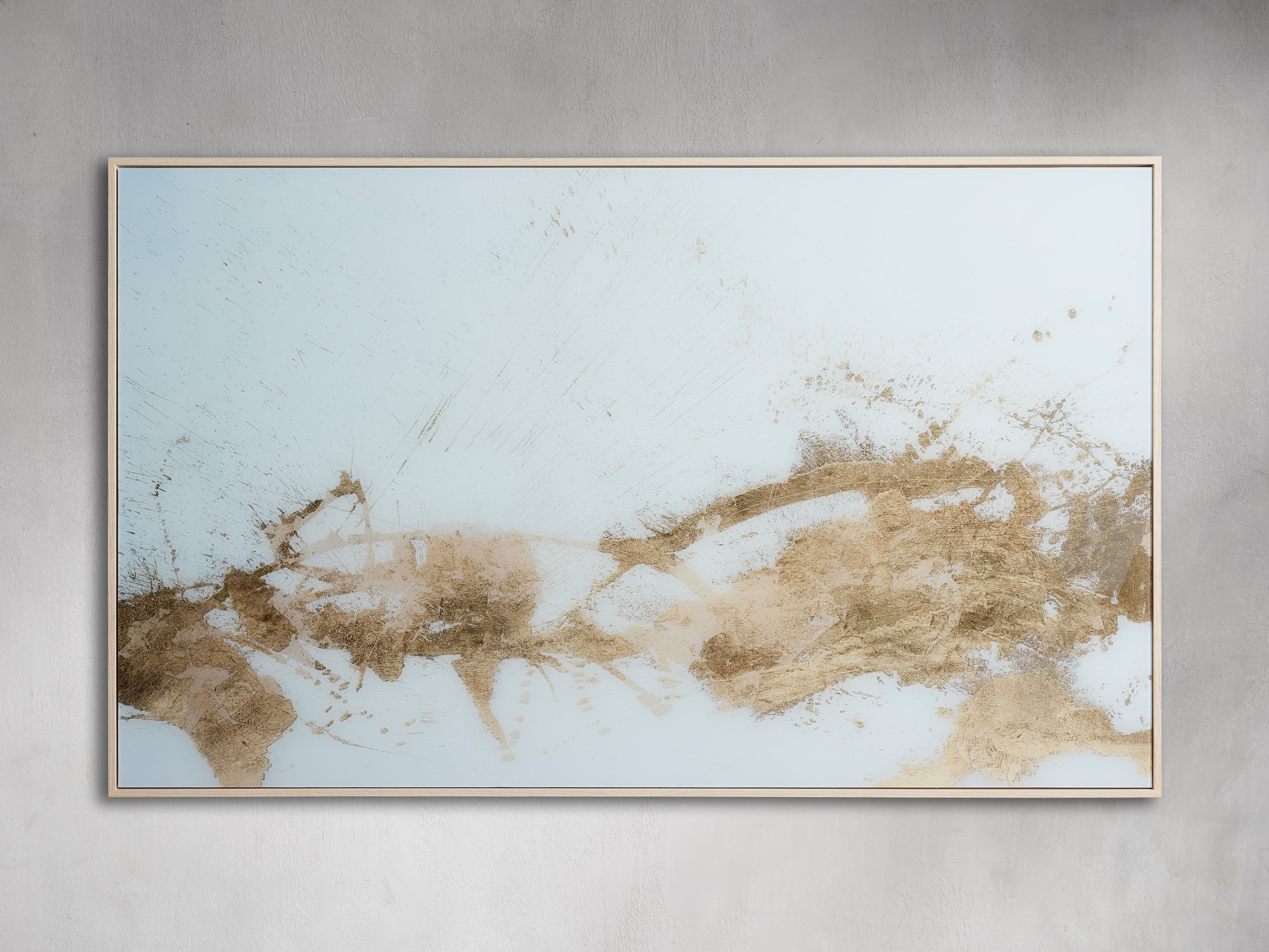 Gold Splash Framed Print in Wood - Image 0