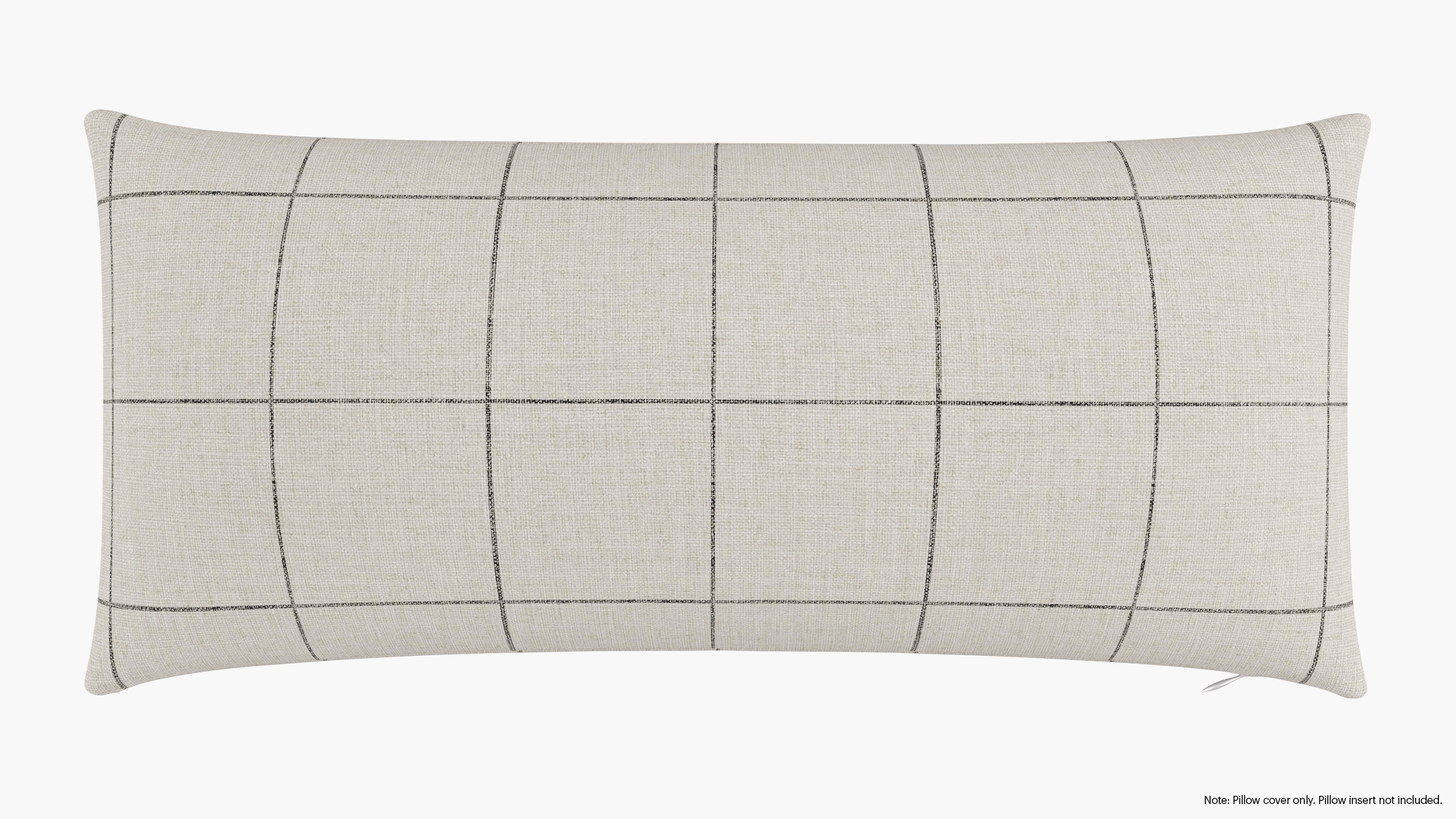 Throw Pillow Cover 14" x 30", Coal Windowpane, 14" x 30" - Image 0