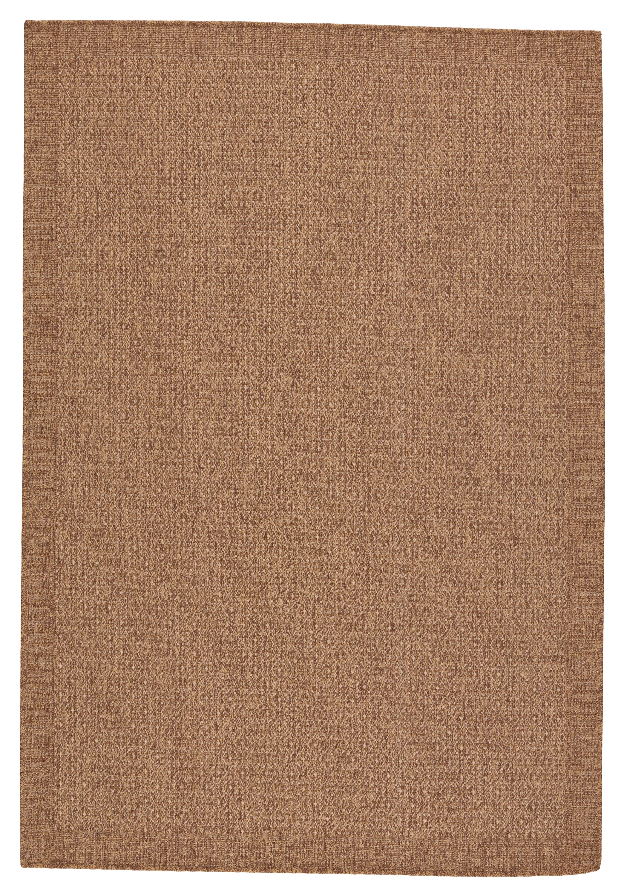 Vibe by Maeva Indoor/ Outdoor Border Light Brown Area Rug (8'X10') - Image 0