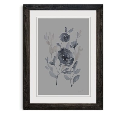 'Peonies In Gray II' - Picture Frame Print on Glass - Image 0