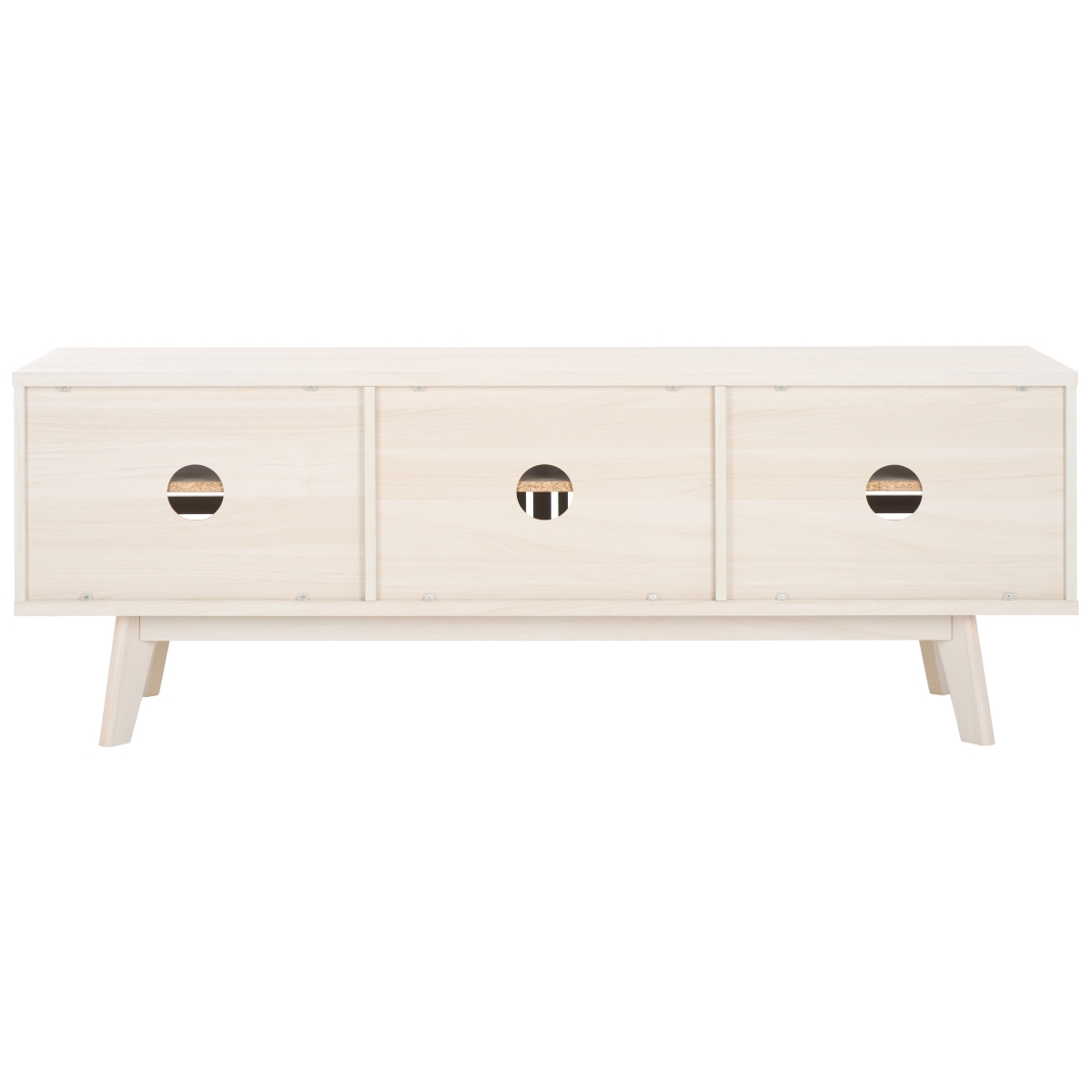 Esma 3 Door Media Stand - Bleached White - Safavieh - Image 7