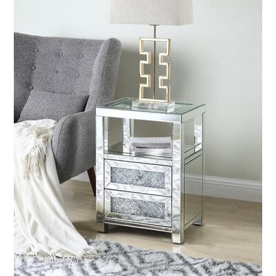 Mikole 2 Drawer & 1 Open Compartment Accent Table - Image 0