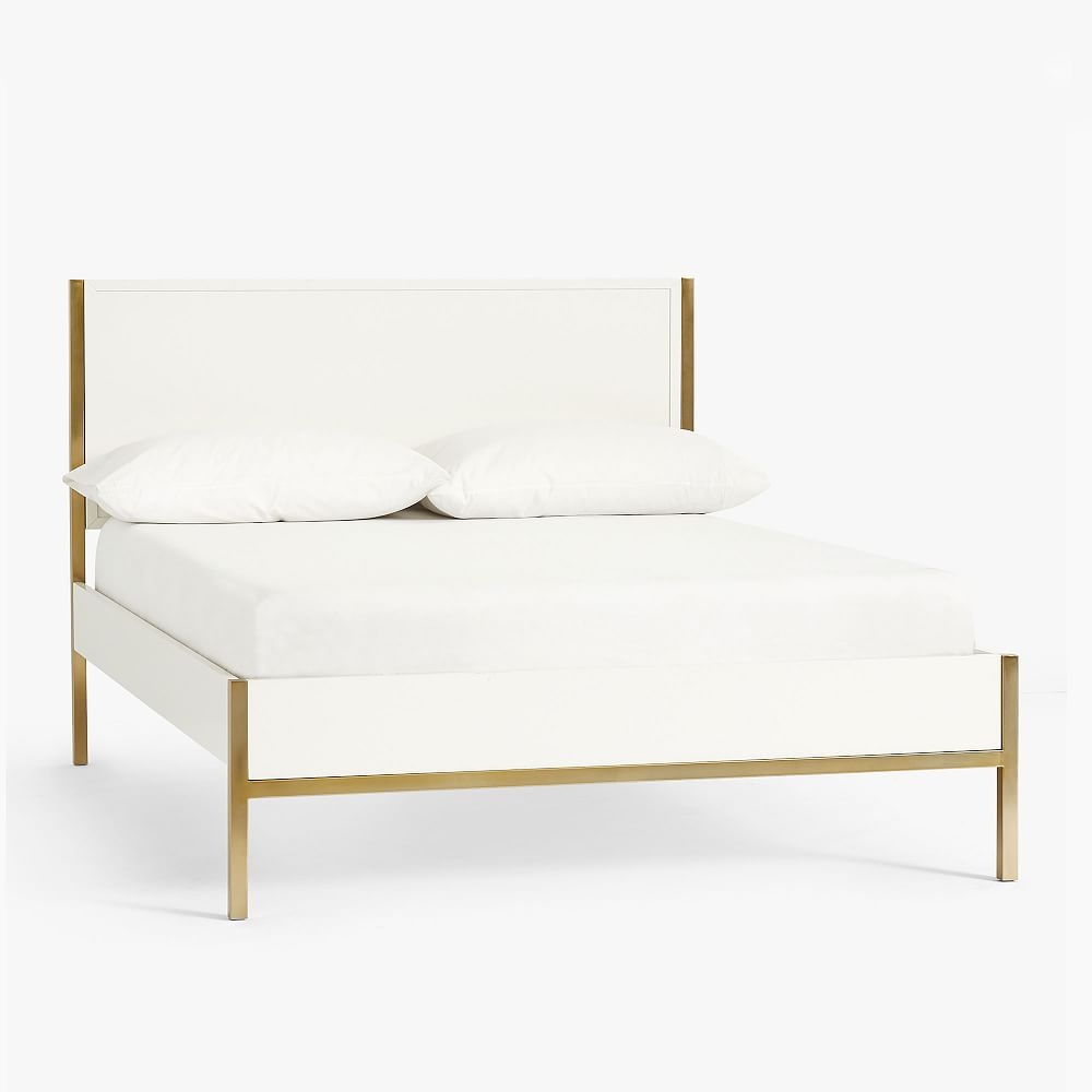 Blaire Classic Platform Bed, Full, Lacquered Simply White - Image 0