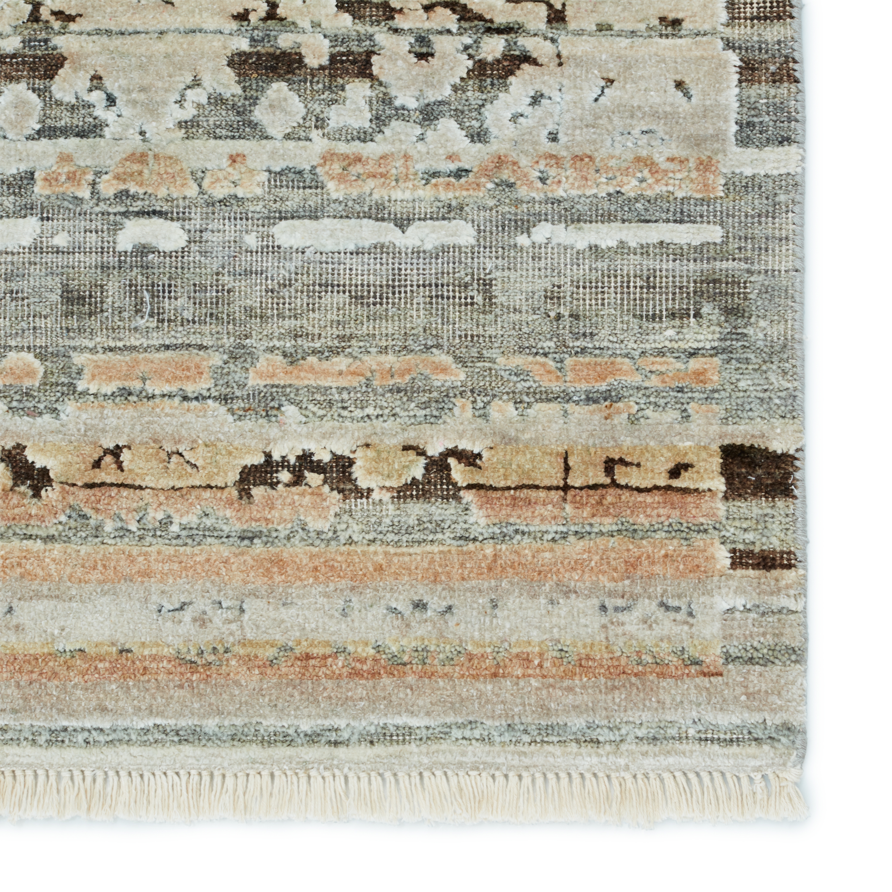 Designer Edit Lissom Hand-Knotted Trellis Tan/ Gray Area Rug (8'X10') - Image 3