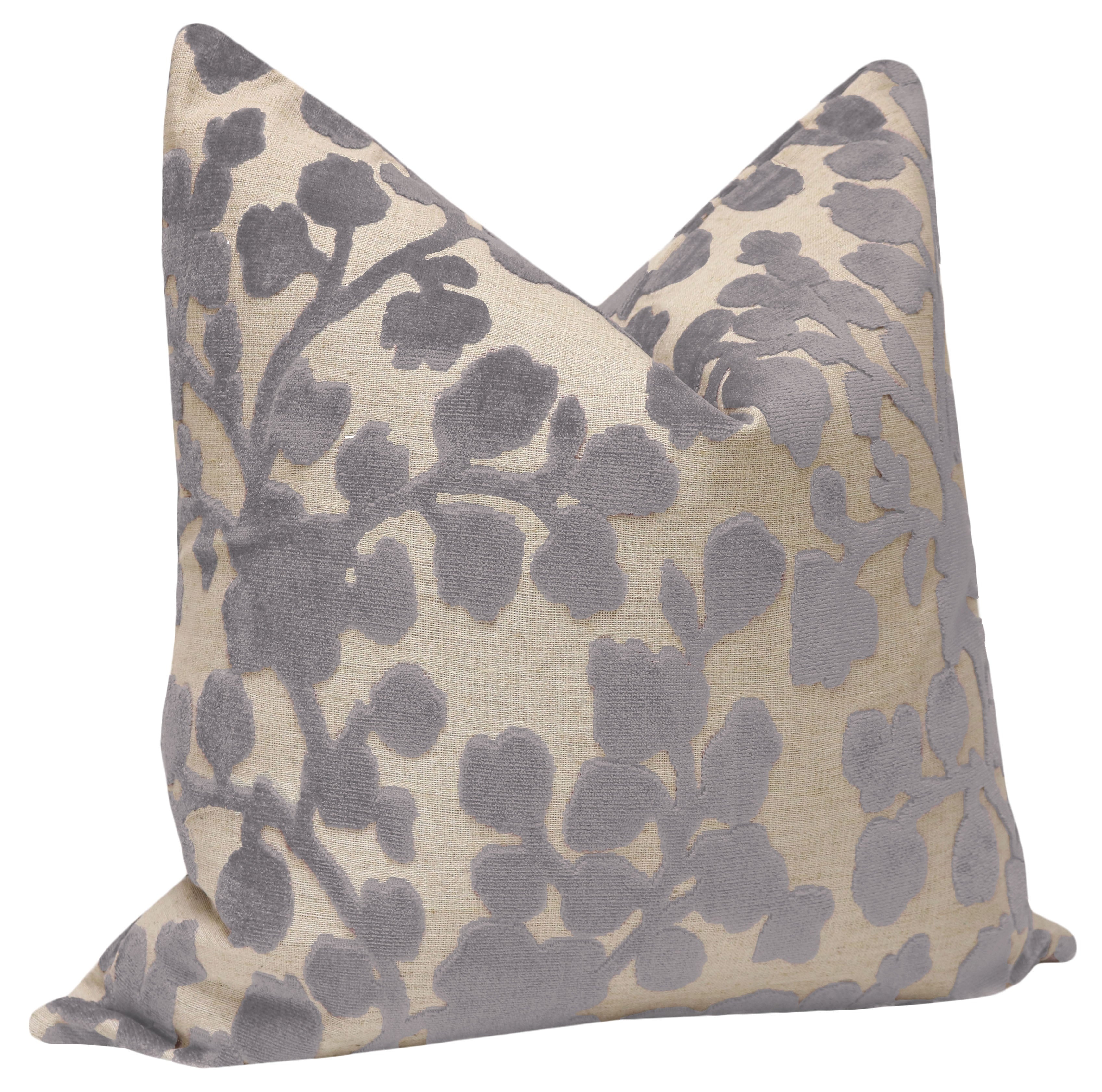 BLOSSOM CUT VELVET // CHROME - 14" X 36" - Image 1