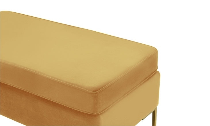 Yellow Dee Mid Century Modern Bench with Storage - Bentley Daisey - Image 4