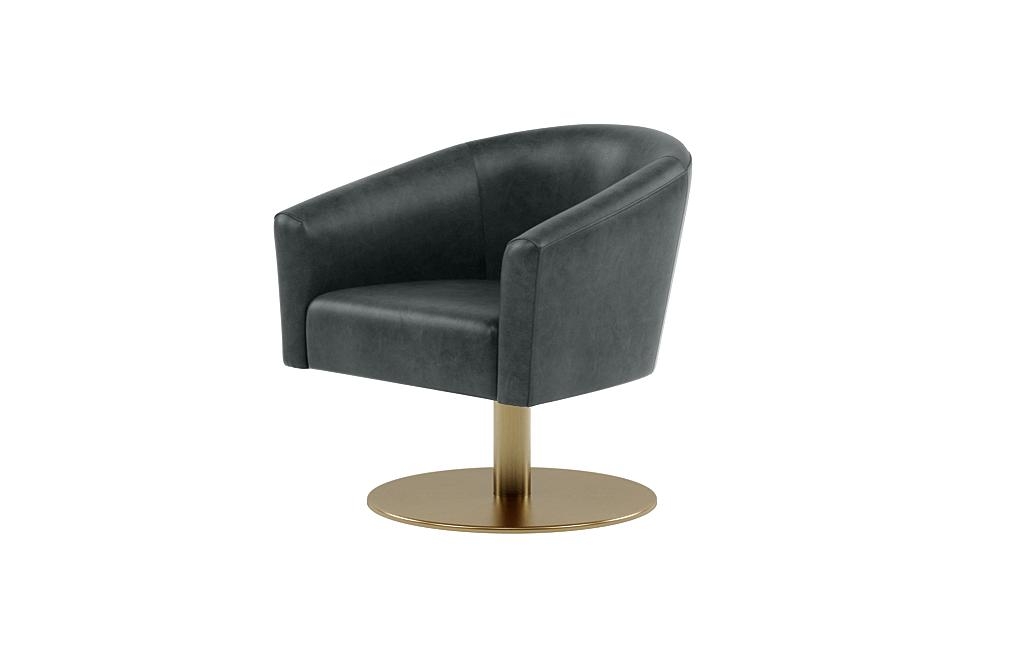 Tegan Leather Pedestal Swivel Chair - Image 2