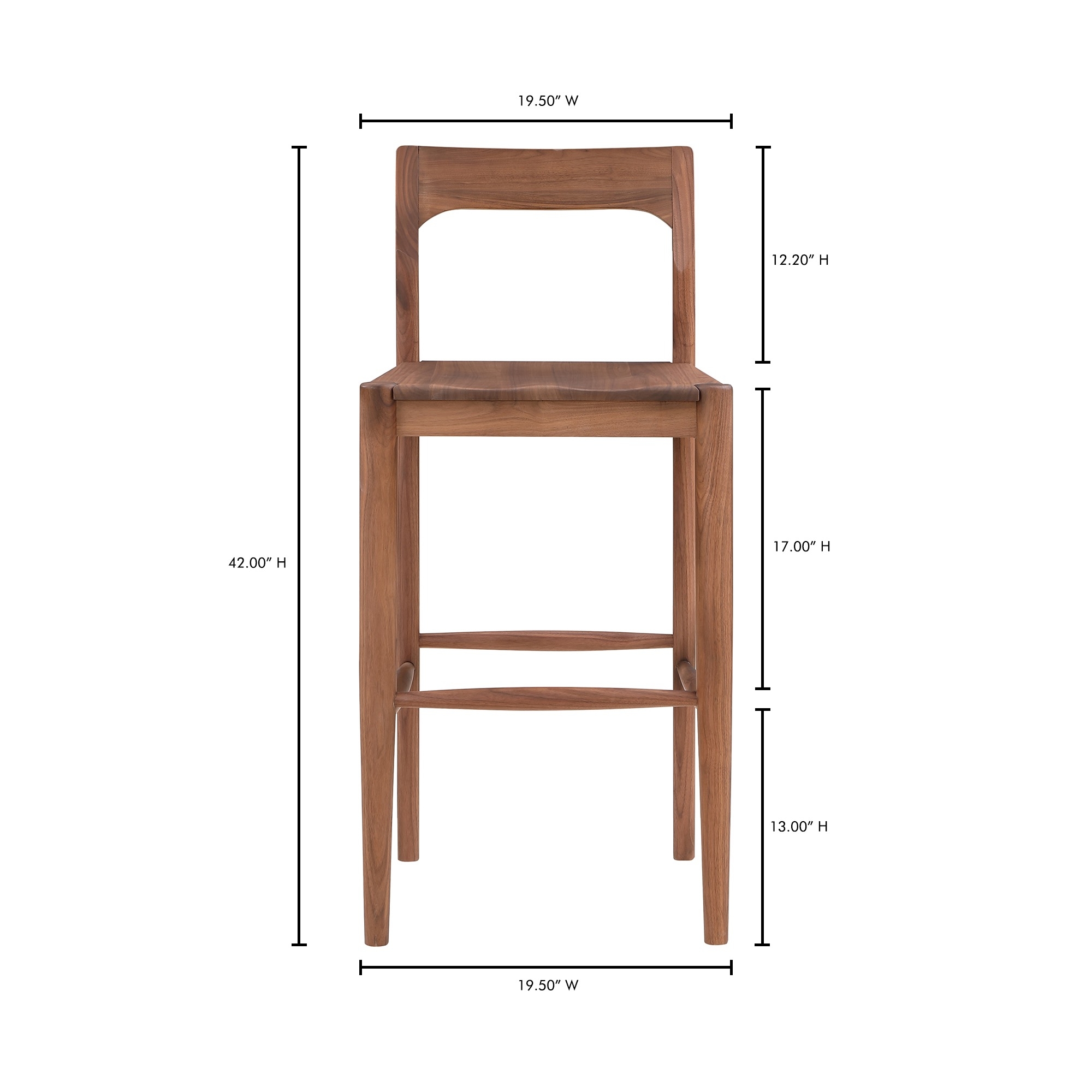 Owing Barstool Walnut Brown - Image 8