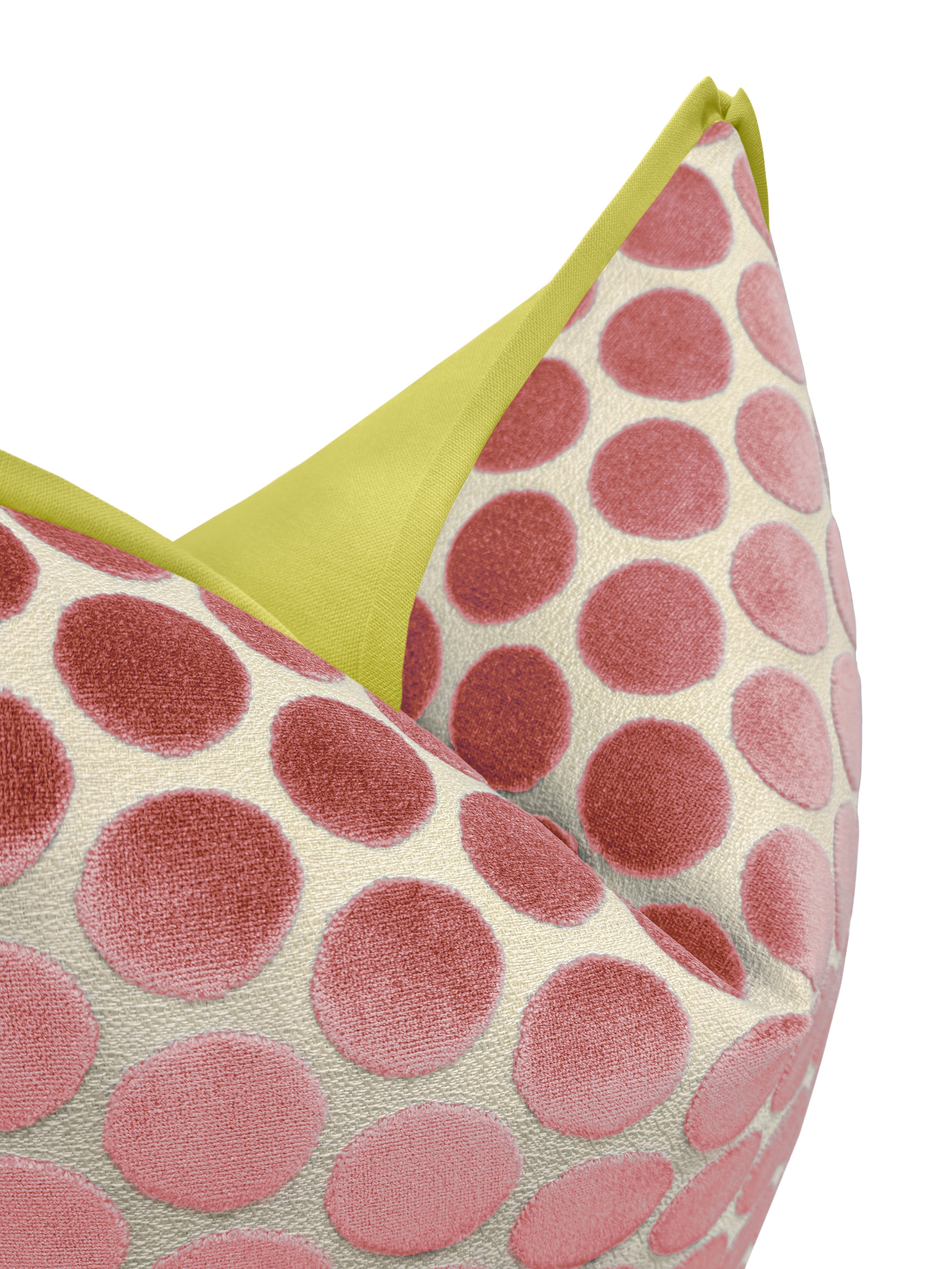 LUNA CUT VELVET // CARNATION | LDC - LITTLE LUMBAR 12" X 18" / BUTTERFLY FLANGE / Chartreuse - Image 0