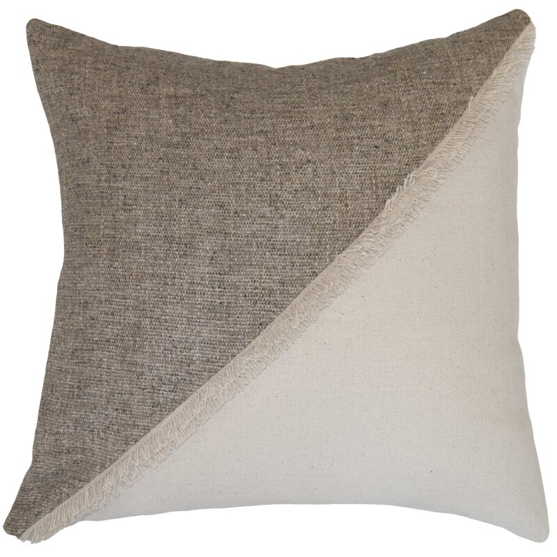 Square Feathers California Throw Pillow Color: Gray, Size: 20" x 20" - Image 0