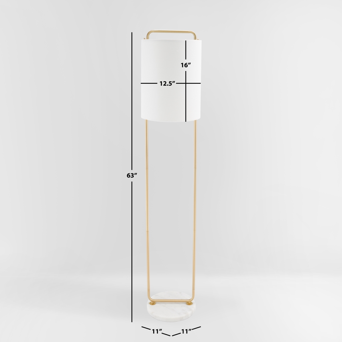 Giulia 63" Floor Lamp - Gold/White Marble - Image 7