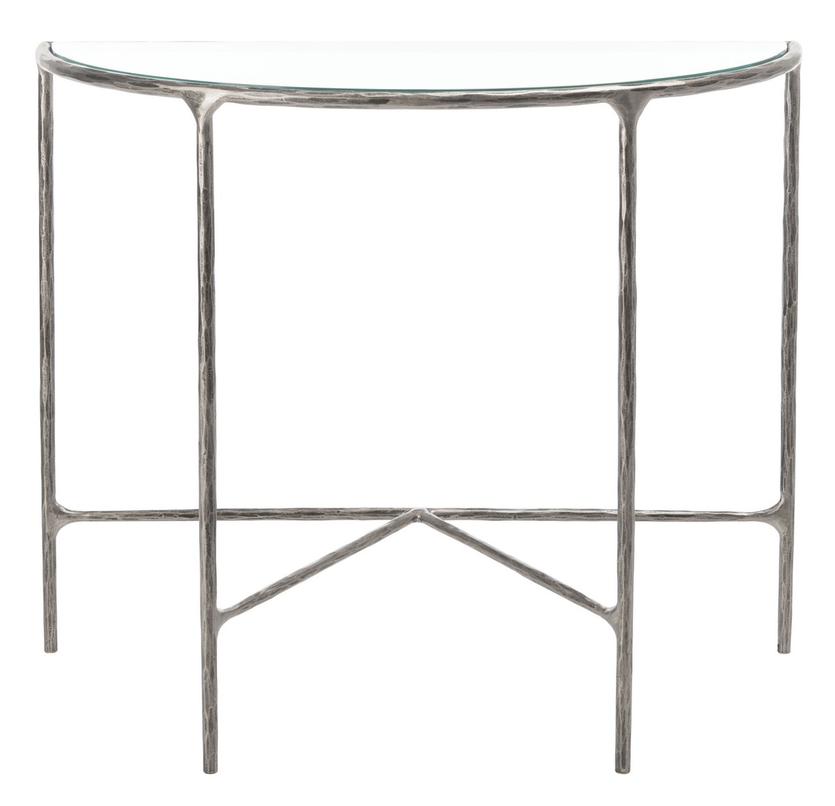 Jessa Forged Metal Console Table - Silver - Image 0
