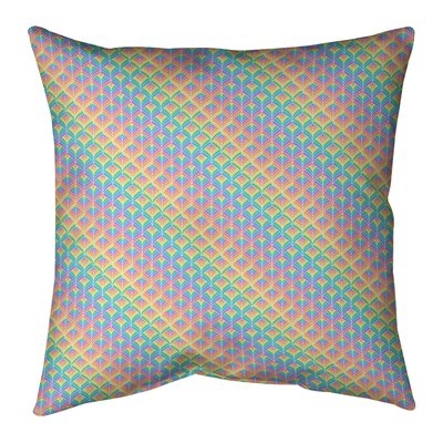 Stripe Rainbow Scales Throw Pillow - Image 0