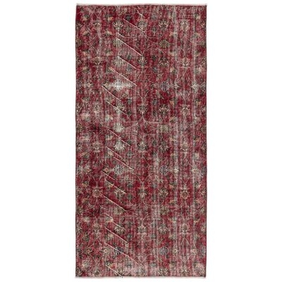 One-of-a-Kind Hand-Knotted 1960s Red 3'2" x 6'8" Runner Area Rug - Image 0