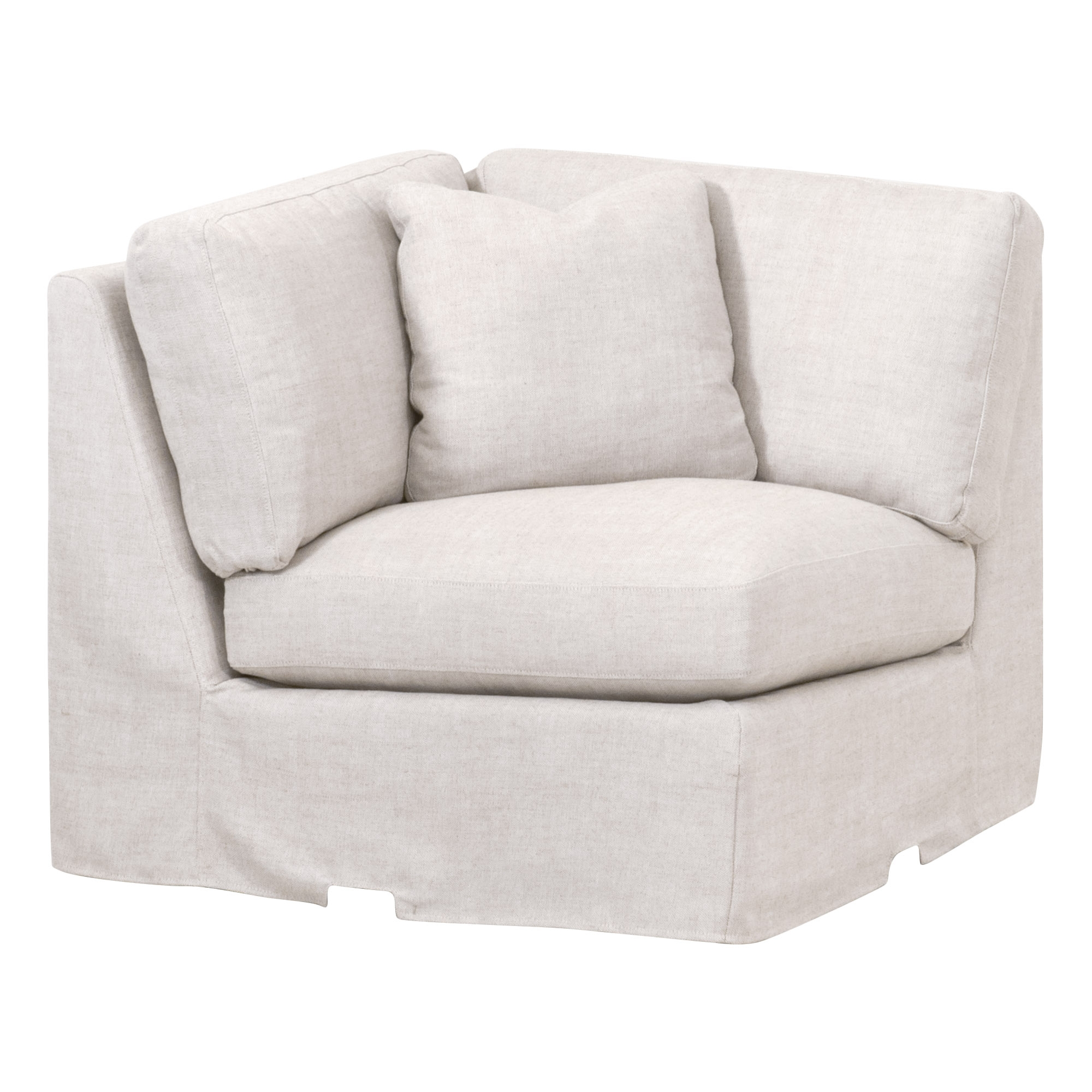 Lena Modular Slope Arm Slipcover Corner Chair - Image 1
