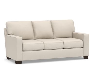Buchanan Square Arm Upholstered Sleeper Sofa, Polyester Wrapped Cushions, Performance Brushed Basketweave Chambray - Image 5