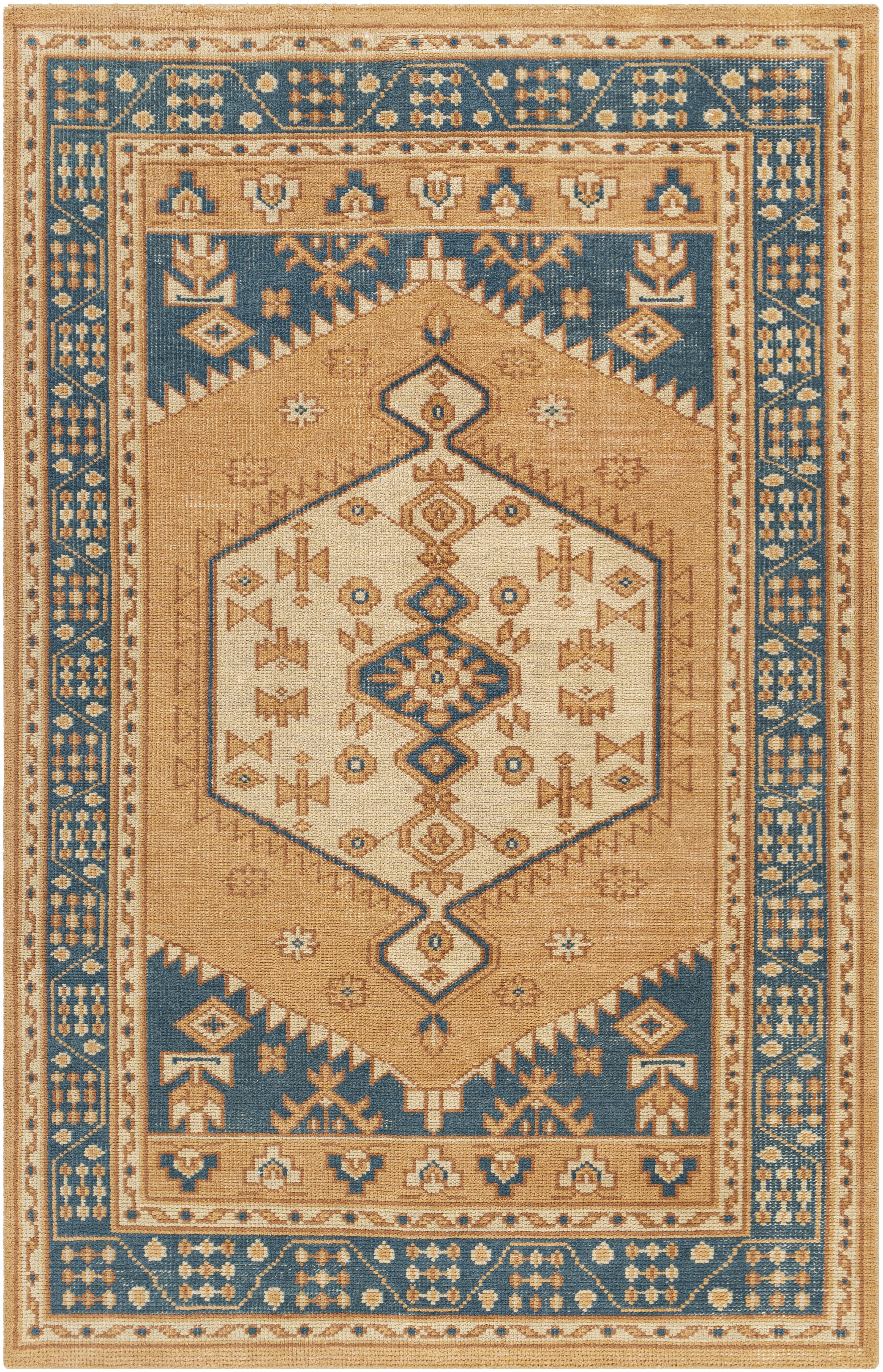 Milas Orange Indoor 5' x 7'6" Handmade Rug - Image 0
