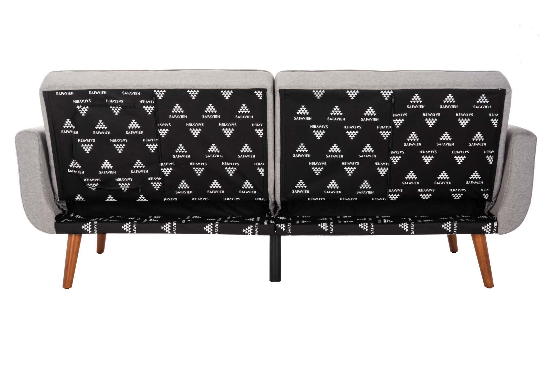 Bushwick Foldable Futon Bed - Grey / Brown - Safavieh - Image 6