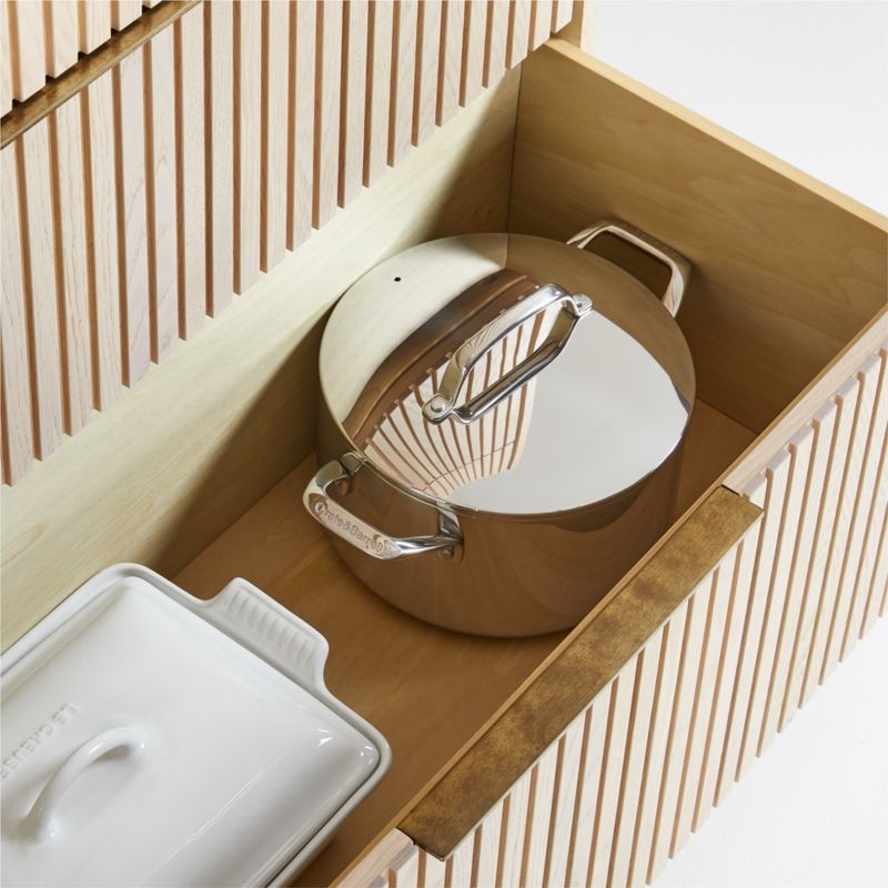 Batten 84" Natural Oak Wood Kitchen Island with Storage - Image 6