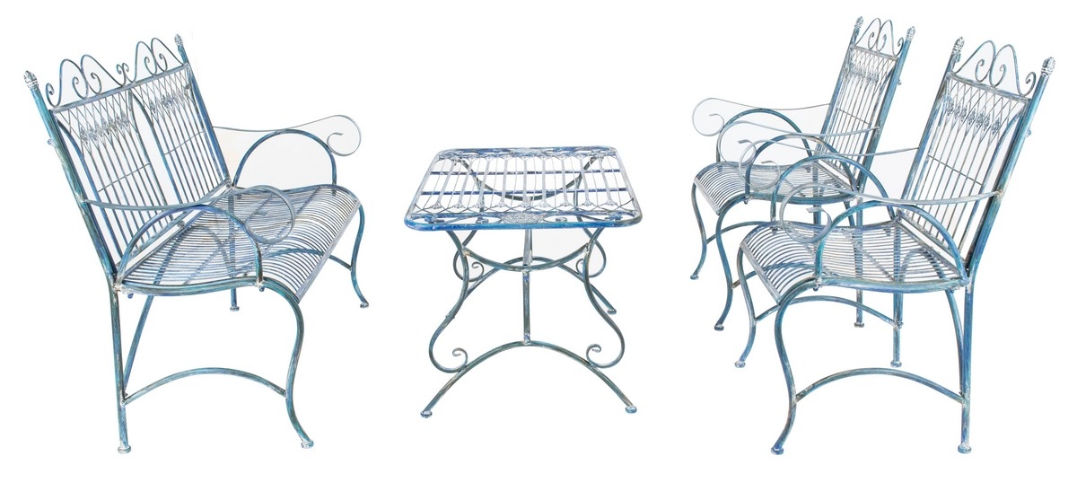 Leah 4 Piece Set - Mossy Blue - Safavieh - Image 7