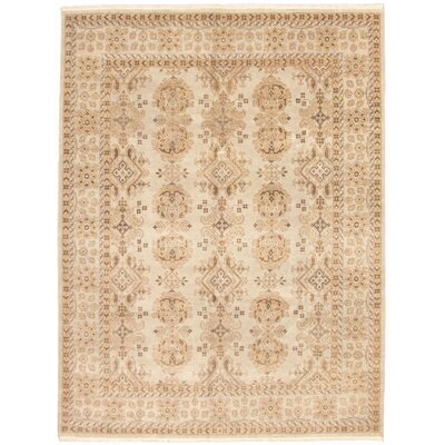 One-of-a-Kind Hand-Knotted New Age 9' x 11'10" Wool Area Rug in Light Gray - Image 0