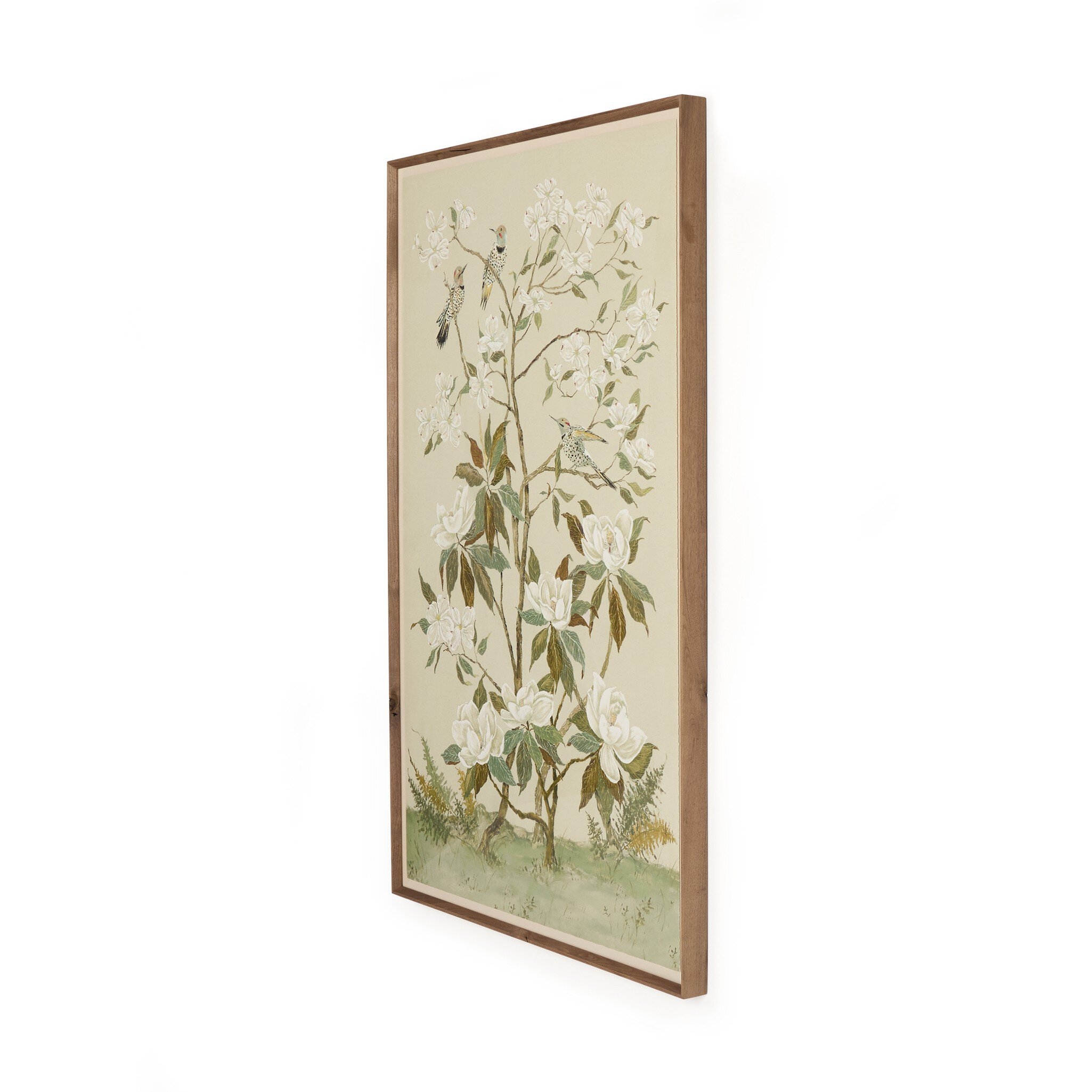 Tan Chinoiserie by Laurel-Dawn Latshaw - RoofTop 2.5 Rustic Walnut - Image 1