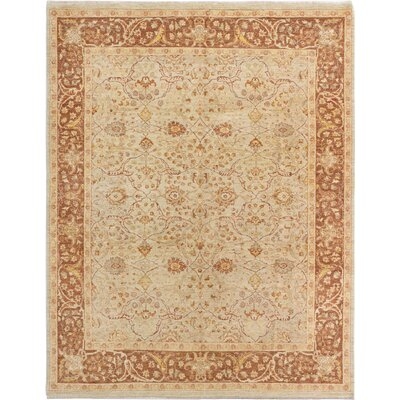 One-of-a-Kind Konstantin Hand-Knotted 2010s Chobi Tan/Brown 7'9" x 10' Wool Area Rug - Image 0