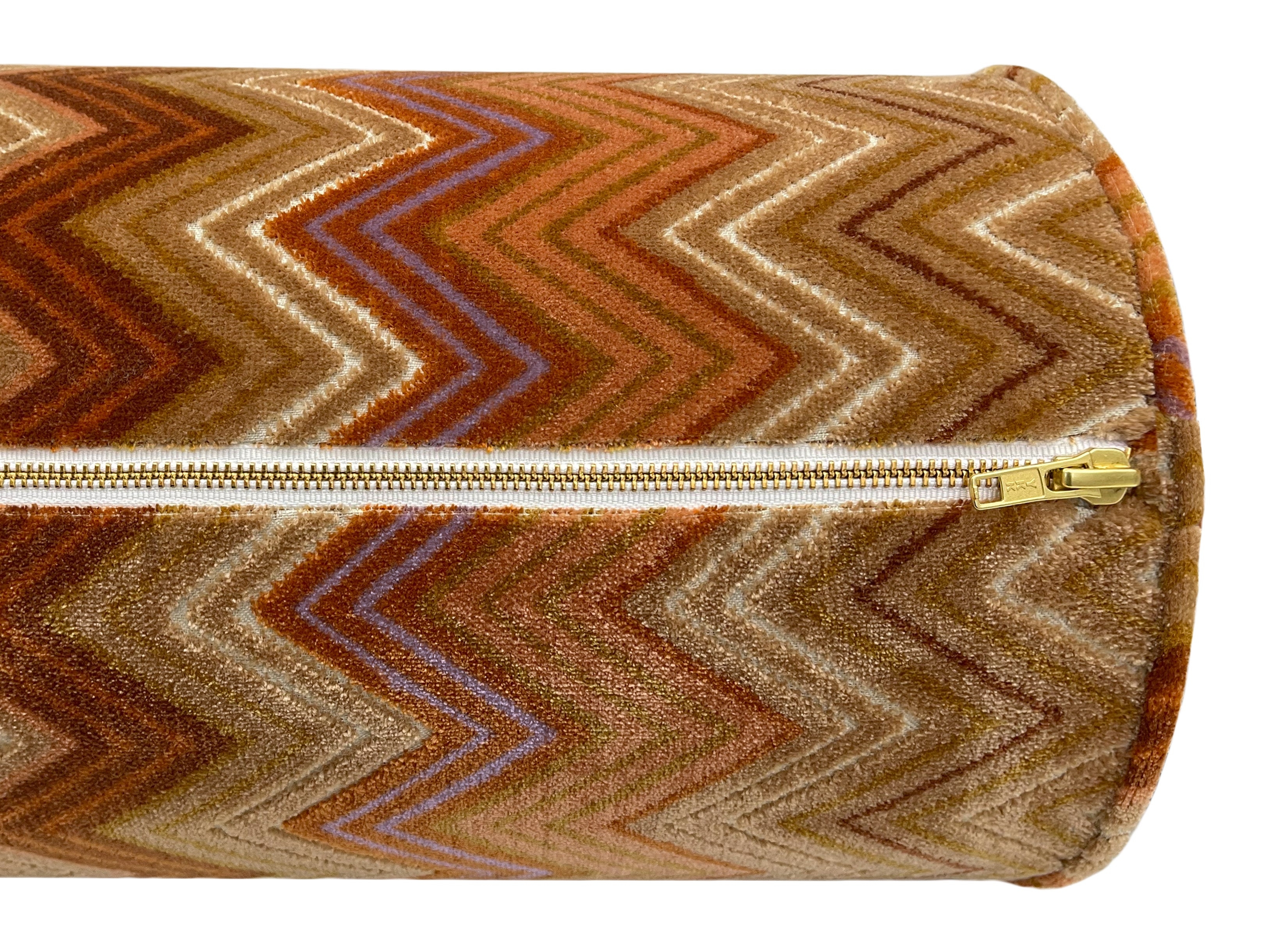 THE BOLSTER :: CAPRIO CUT VELVET // AMBER - TWIN XL // 9" X 30" - Image 3