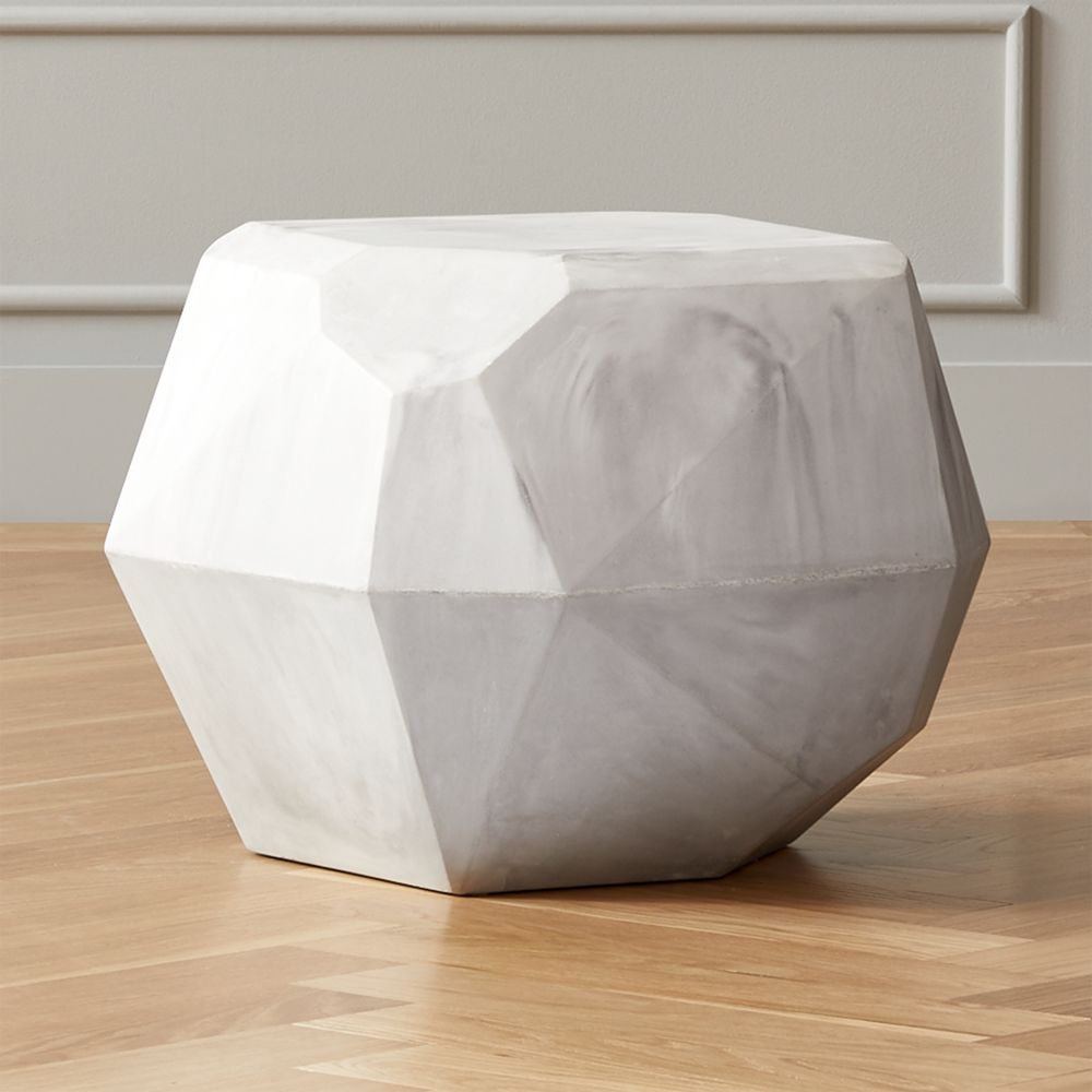 Facet Cement Side Table - Image 0